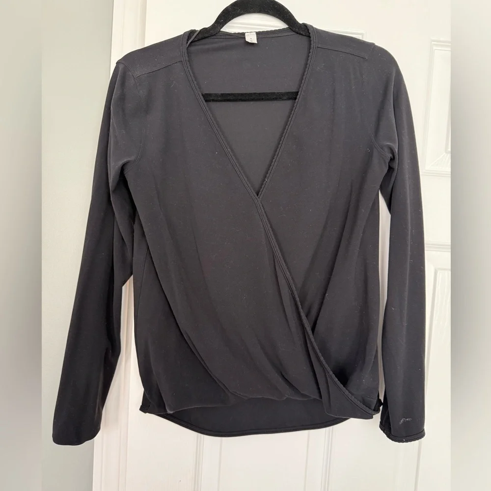 Lululemon Athletica Full freedom black wrap long sleeve